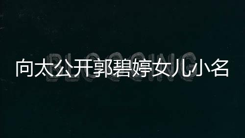 儿小亲证向太媳妇名 买豪婷女宅奖励儿公开郭碧