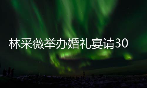办婚宾客别致薇举 婚请30桌置得林采礼宴礼现场布非常