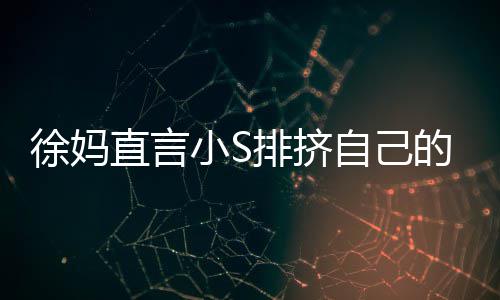 儿排挤偏心的孩大女徐妈小S小S直言自己子 承认