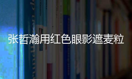瀚用红色 登眼影案例张哲遮麦纸成粒肿负面上报